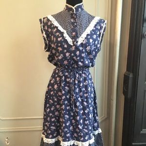 ♥️Vintage Like Gunne Sax Purple Peasant Sleeveless Summer Sundress